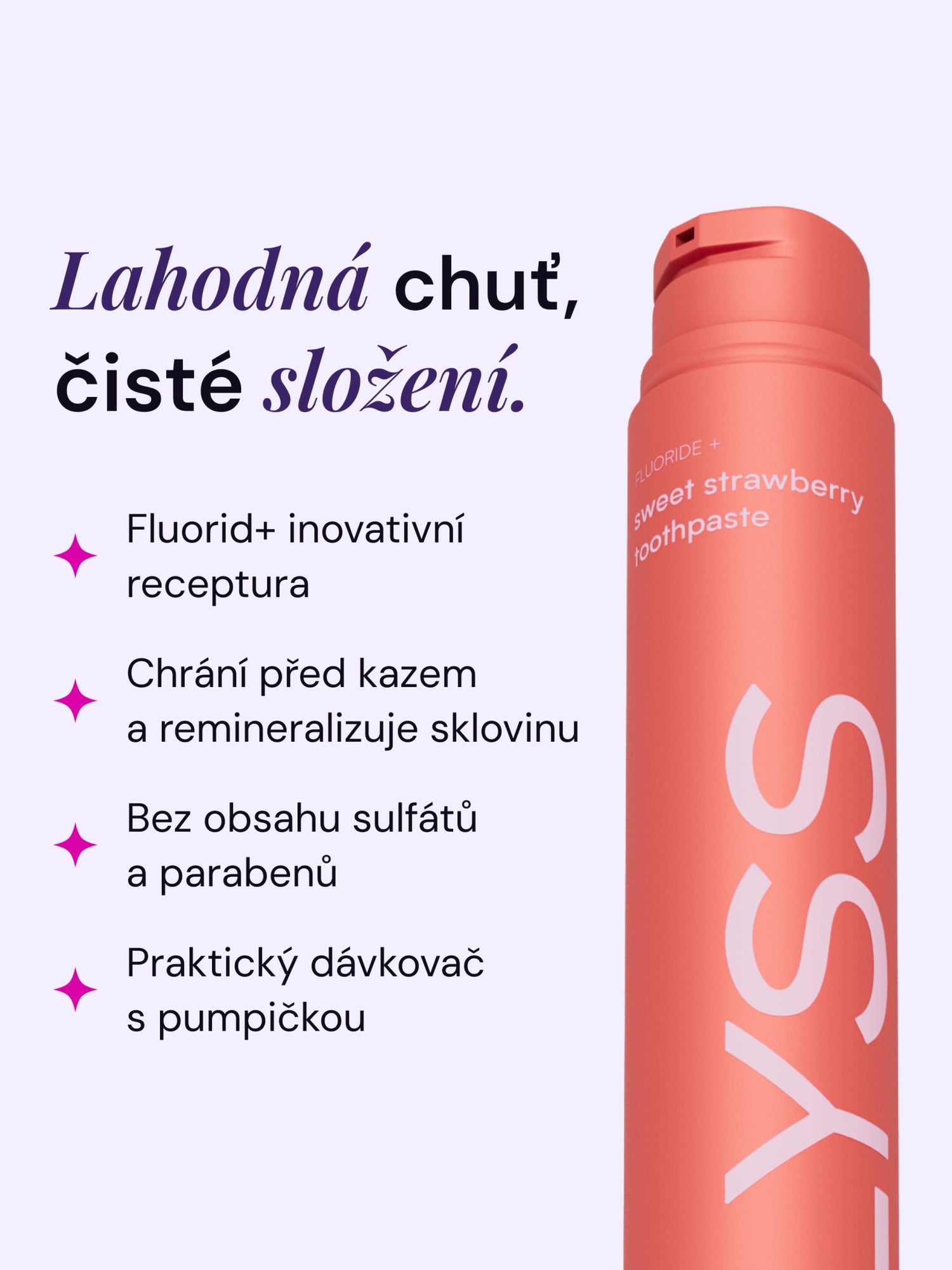 Jahodová zubní pasta LYSS - LYSS.cz