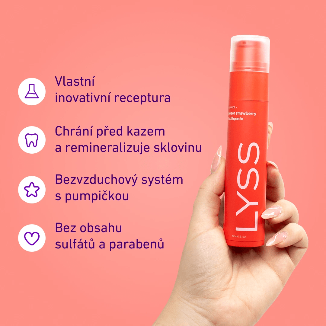 Jahodová zubní pasta LYSS - LYSS.cz