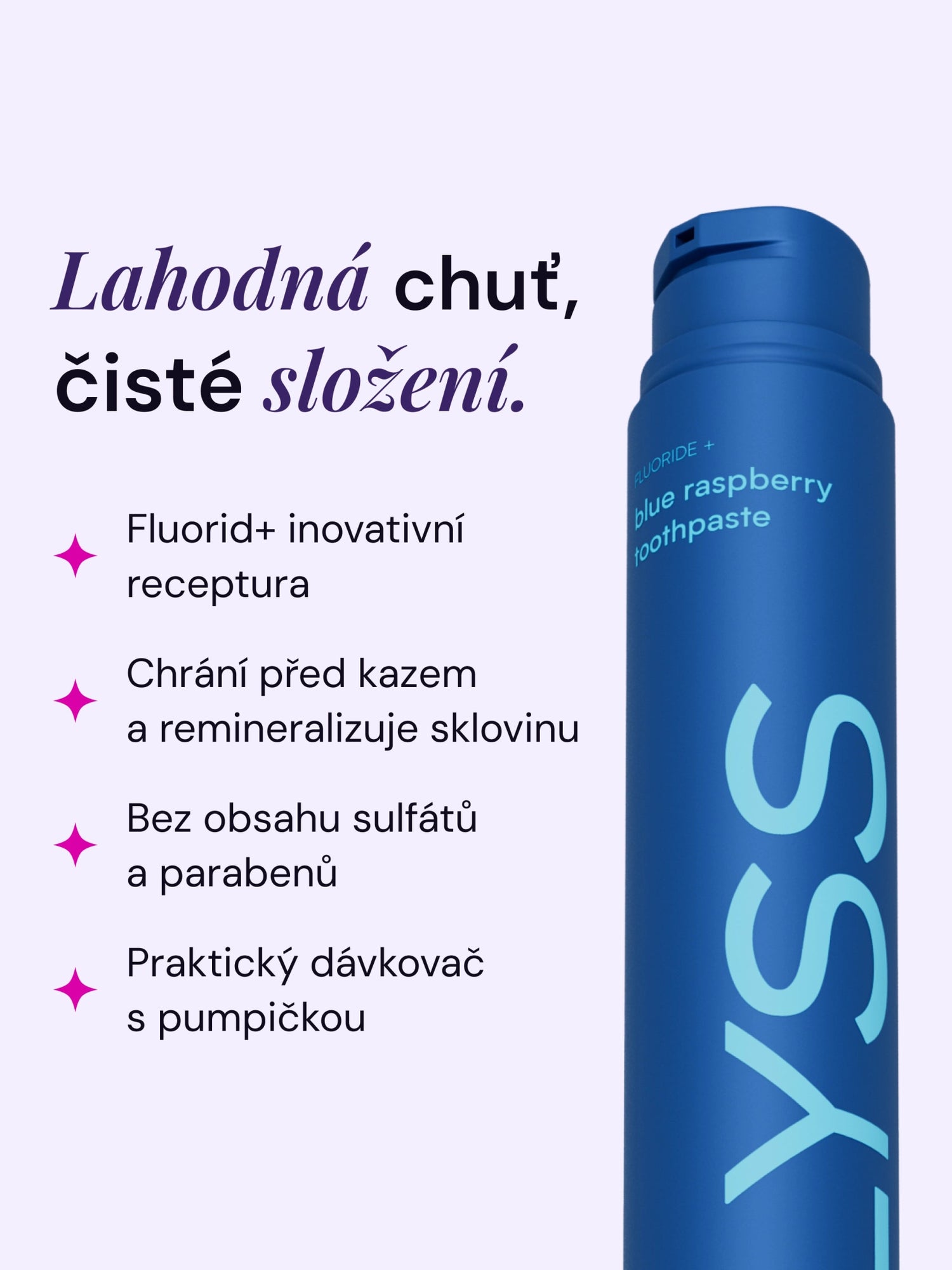 Modrá malina zubní pasta LYSS - LYSS.cz