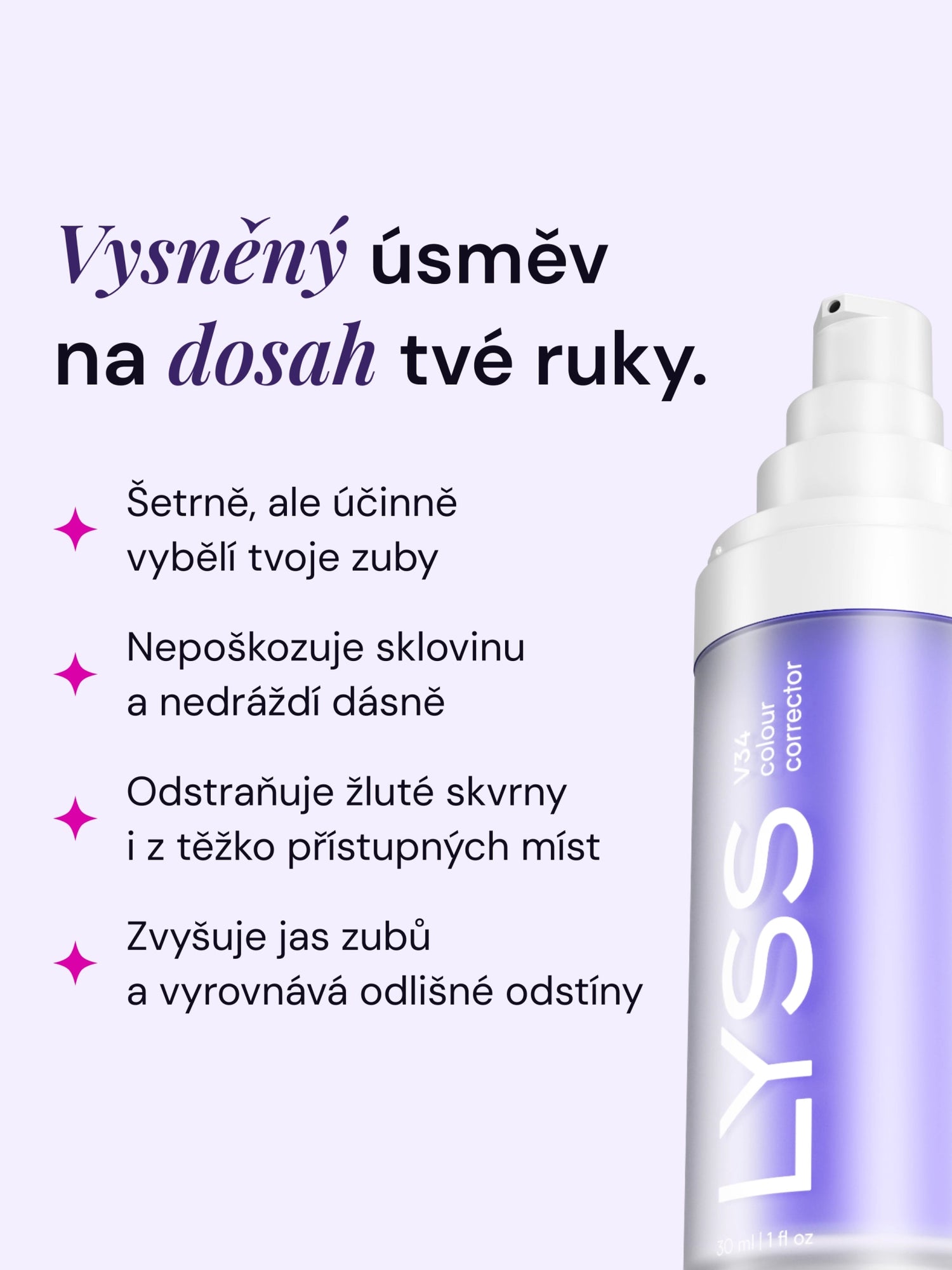 V34 bělící korektor na zuby - LYSS.cz