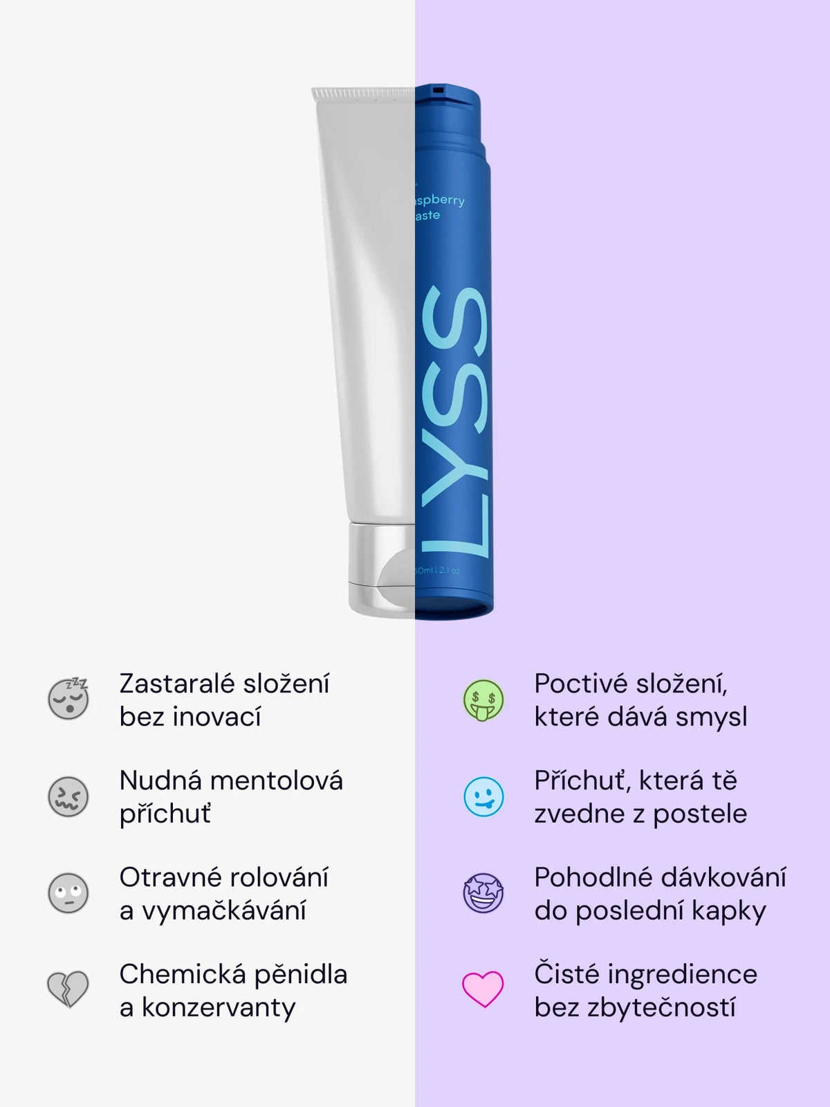 Balíček na každodenní bělení - PAP+ bělicí pudr na zuby + zubní pasta LYSS - LYSS.cz 