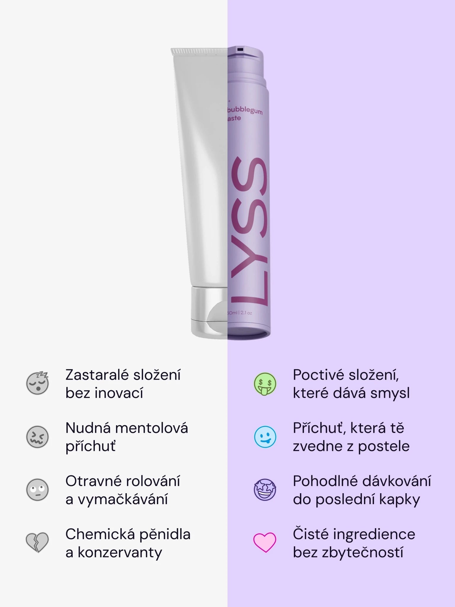 Balíček na každodenní bělení - PAP+ bělicí pudr na zuby + zubní pasta LYSS - LYSS.cz 