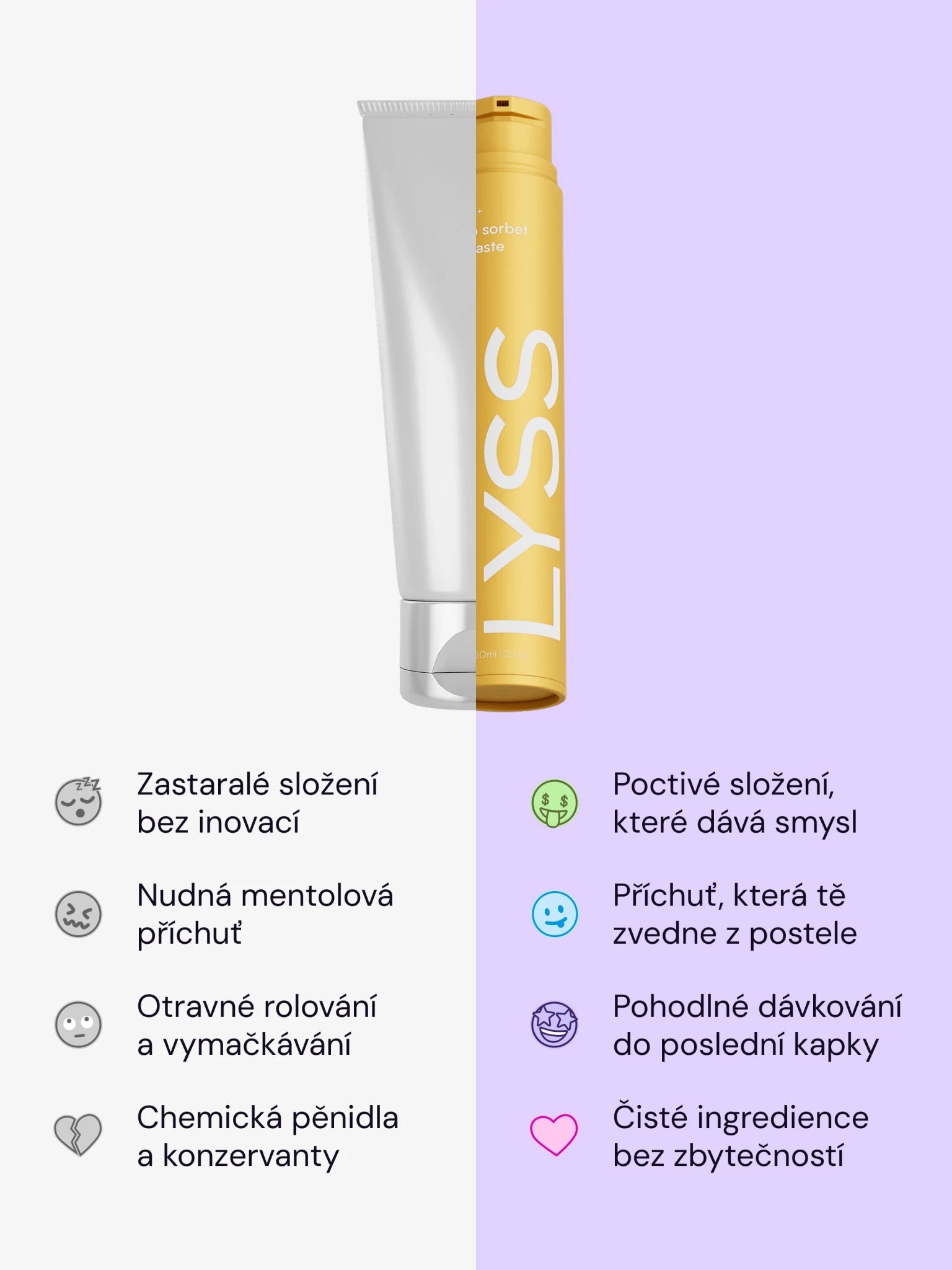 Balíček na každodenní bělení - PAP+ bělicí pudr na zuby + zubní pasta LYSS - LYSS.cz 