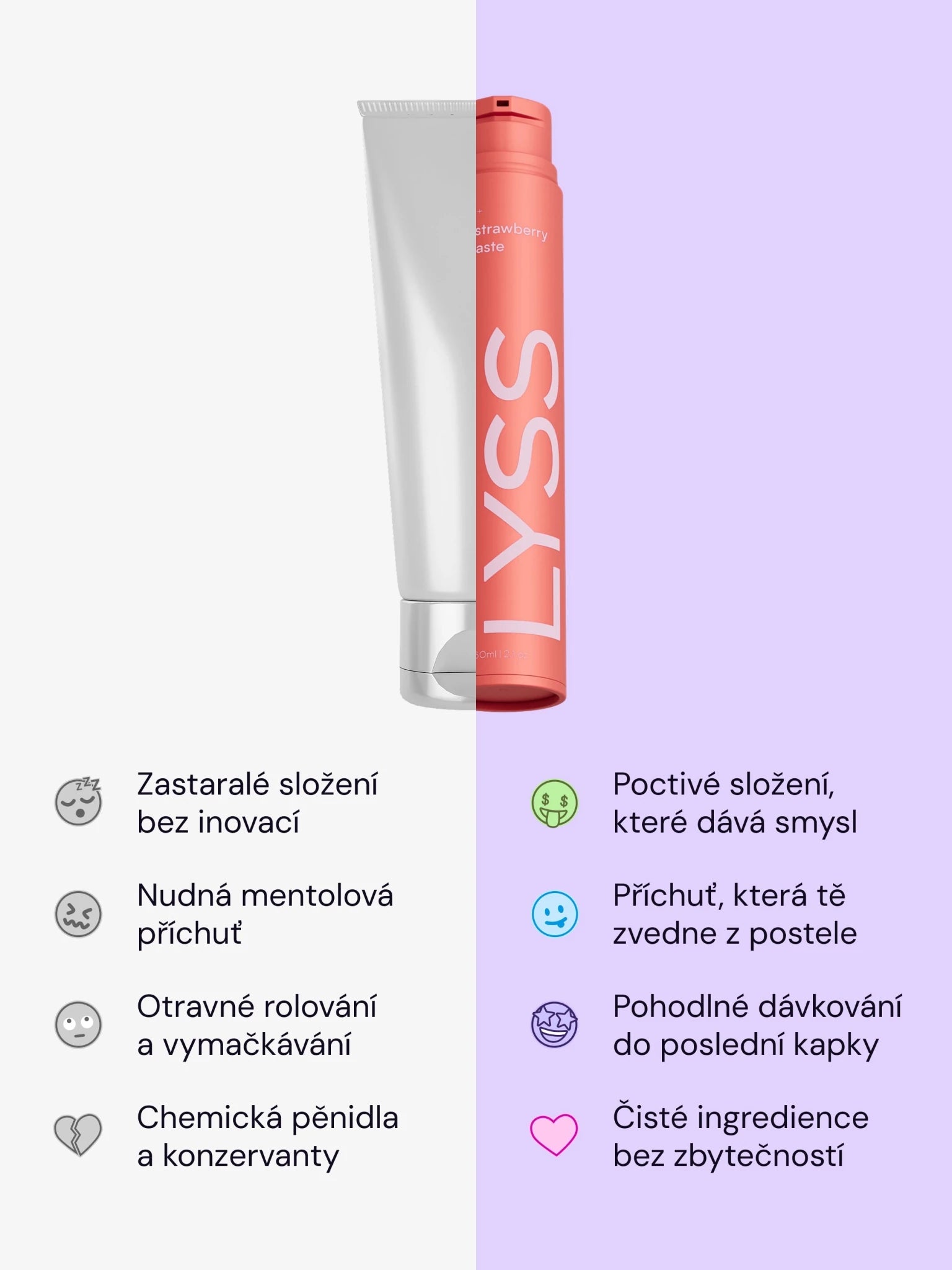 Balíček na každodenní bělení - PAP+ bělicí pudr na zuby + zubní pasta LYSS - LYSS.cz 