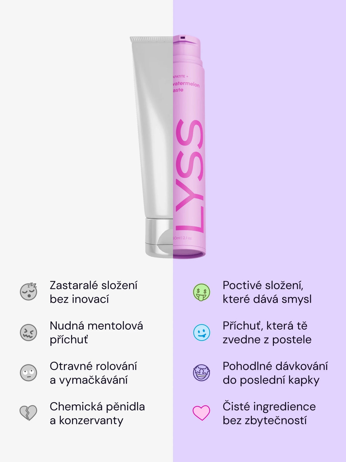 Balíček na každodenní bělení - PAP+ bělicí pudr na zuby + zubní pasta LYSS - LYSS.cz 