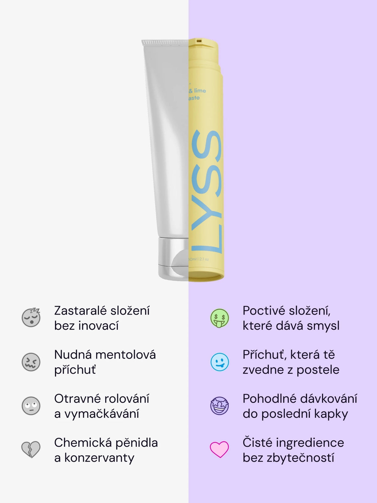 Balíček na každodenní bělení - PAP+ bělicí pudr na zuby + zubní pasta LYSS - LYSS.cz 