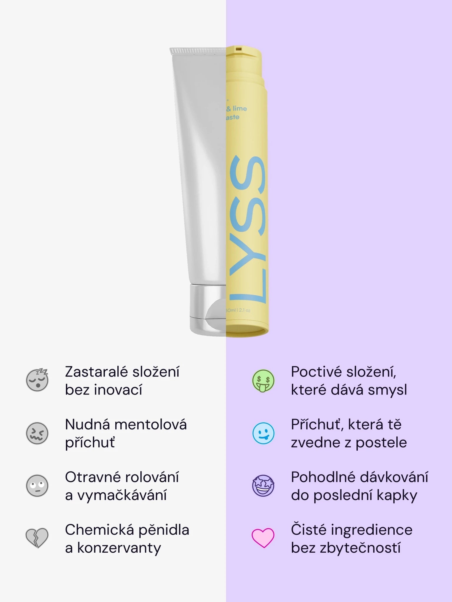 Balíček na každodenní bělení - PAP+ bělicí pudr na zuby + zubní pasta LYSS - LYSS.cz 