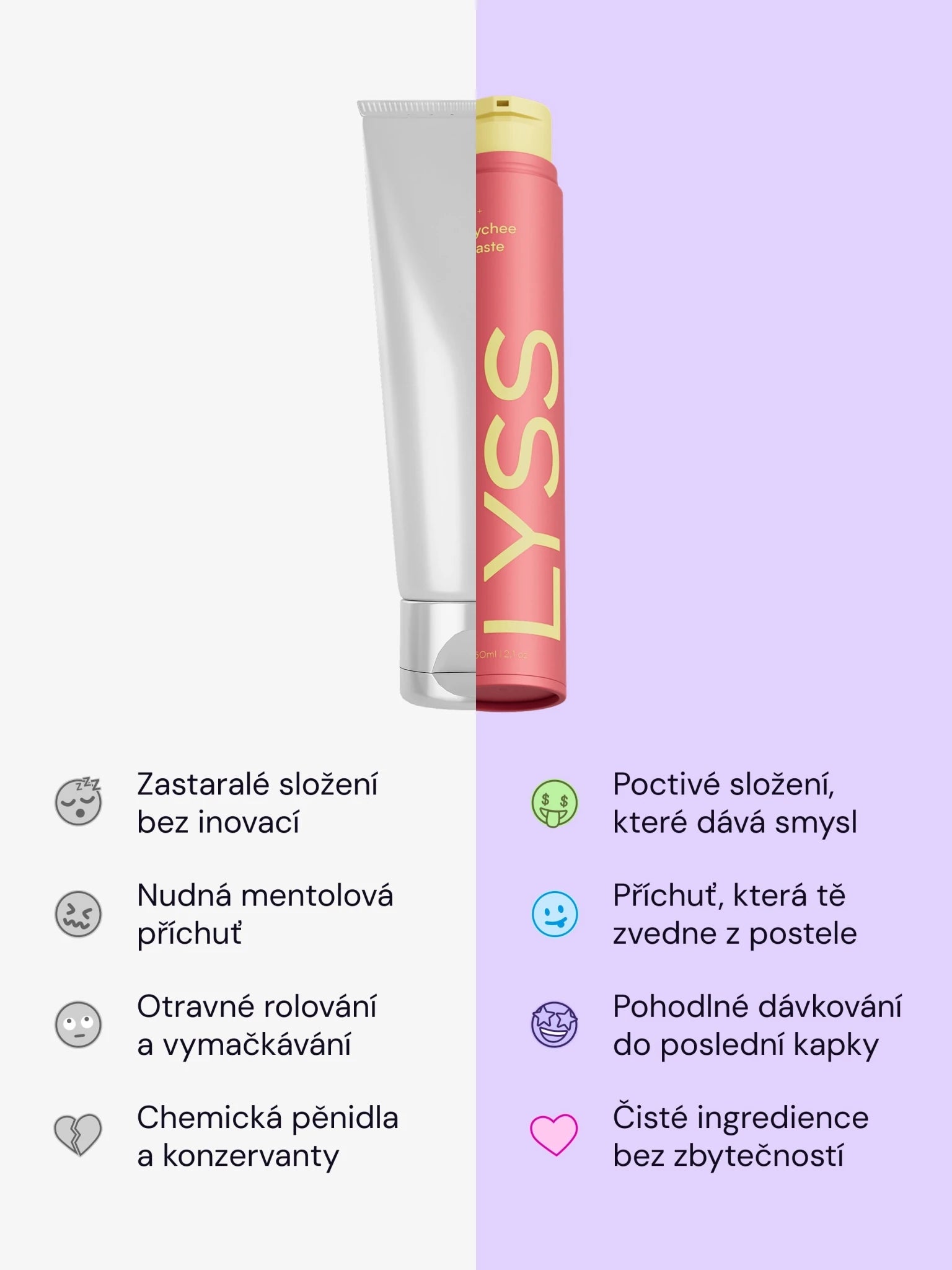 Balíček na každodenní bělení - PAP+ bělicí pudr na zuby + zubní pasta LYSS - LYSS.cz 