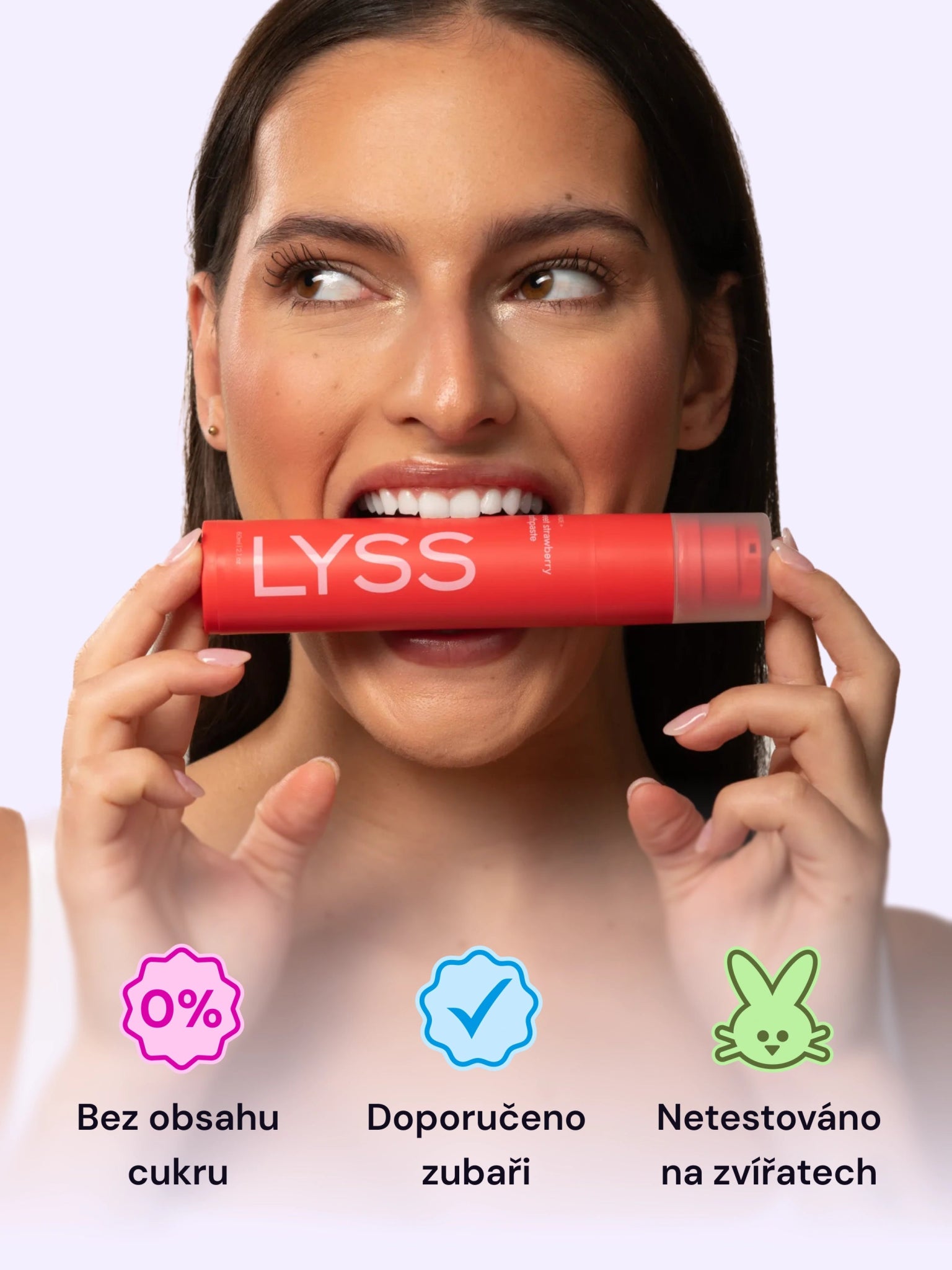 Jahodová zubní pasta LYSS - LYSS.cz