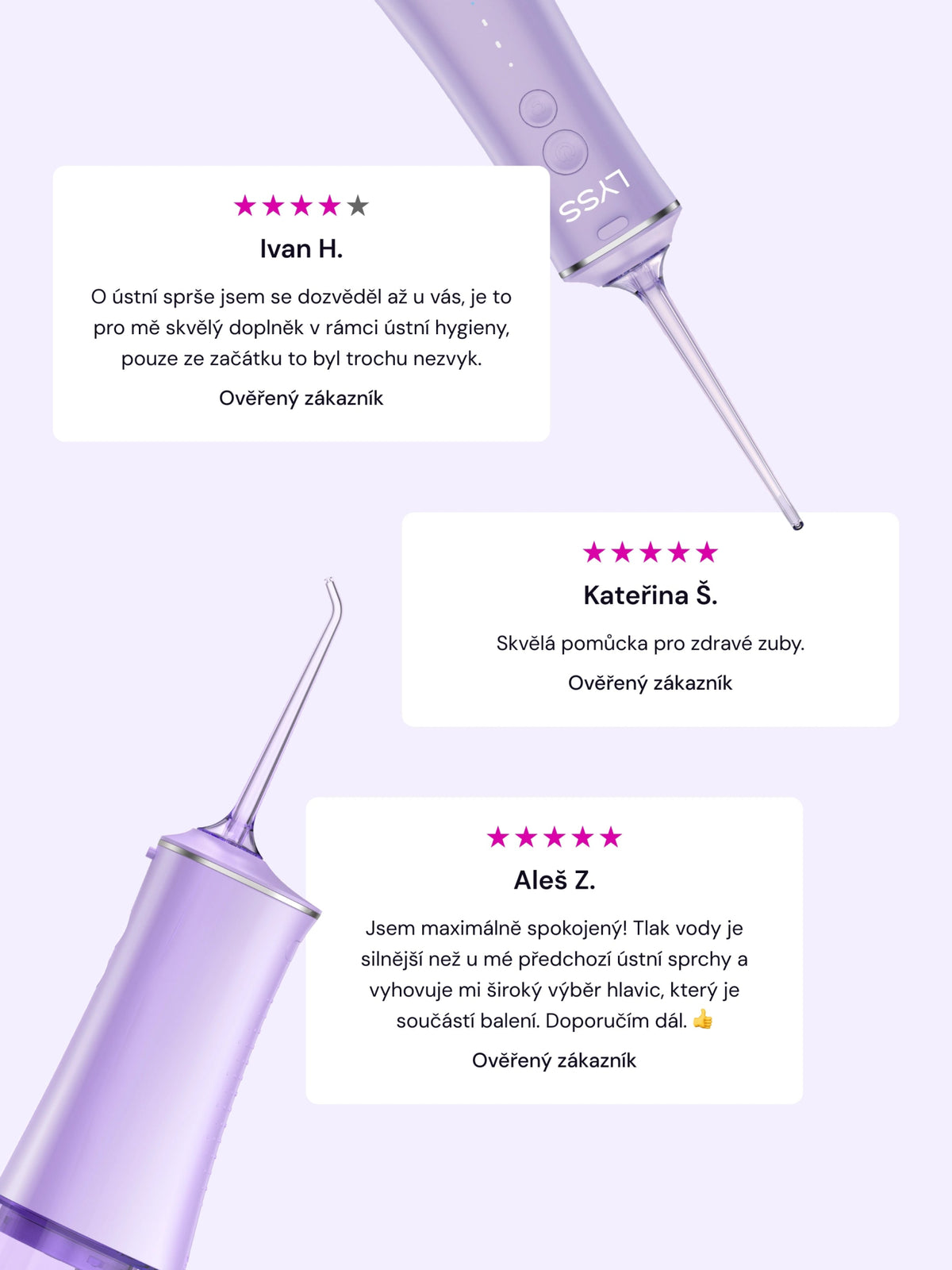 LYSS water floss - ústní sprcha - LYSS.cz