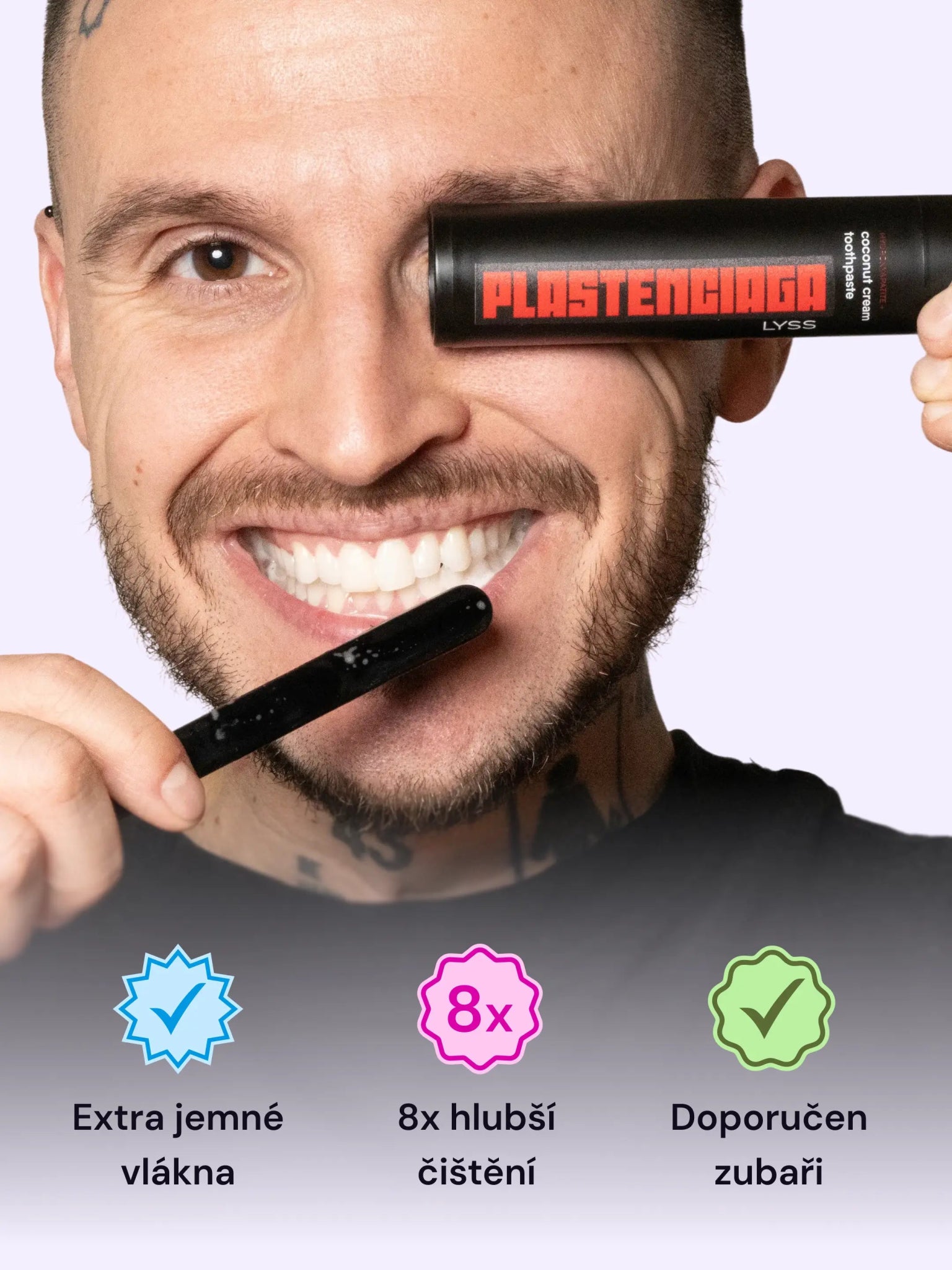 LYSS x PLASTENCIAGA zubní kartáček - extra měkký - LYSS.cz
