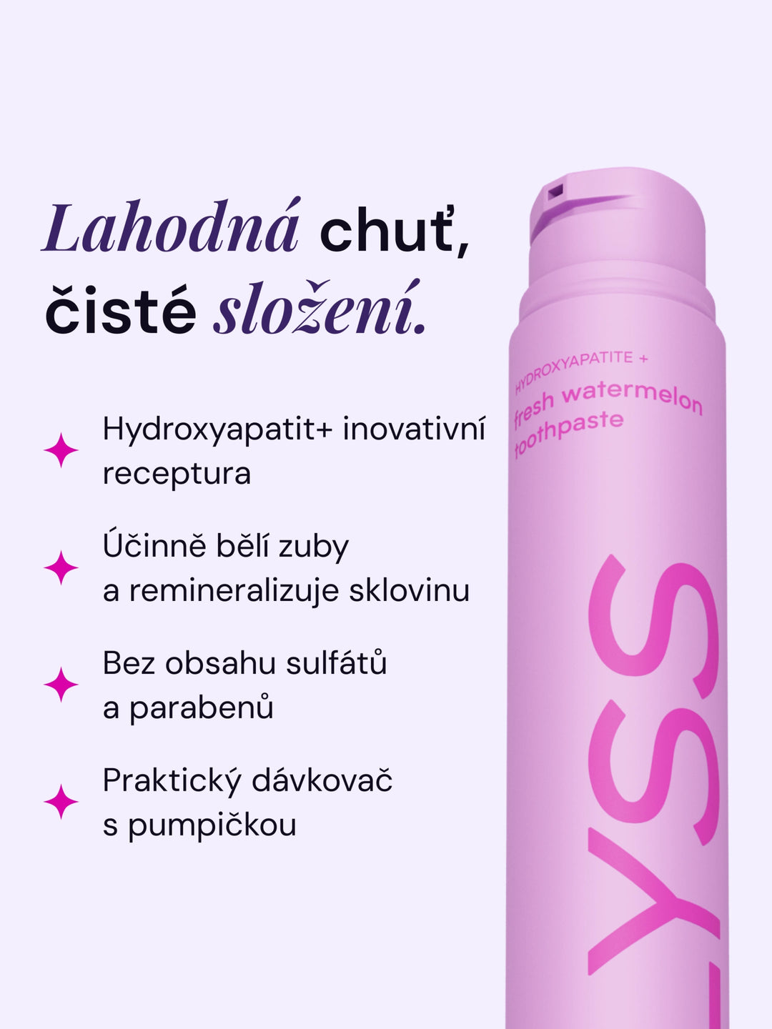 Melounová bělící zubní pasta bez fluoridu LYSS - LYSS.cz #meloun-hap