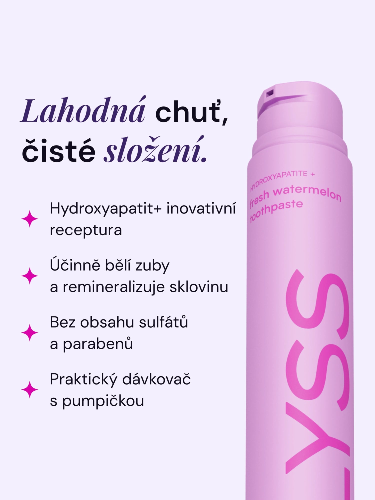 Melounová bělící zubní pasta bez fluoridu LYSS - LYSS.cz