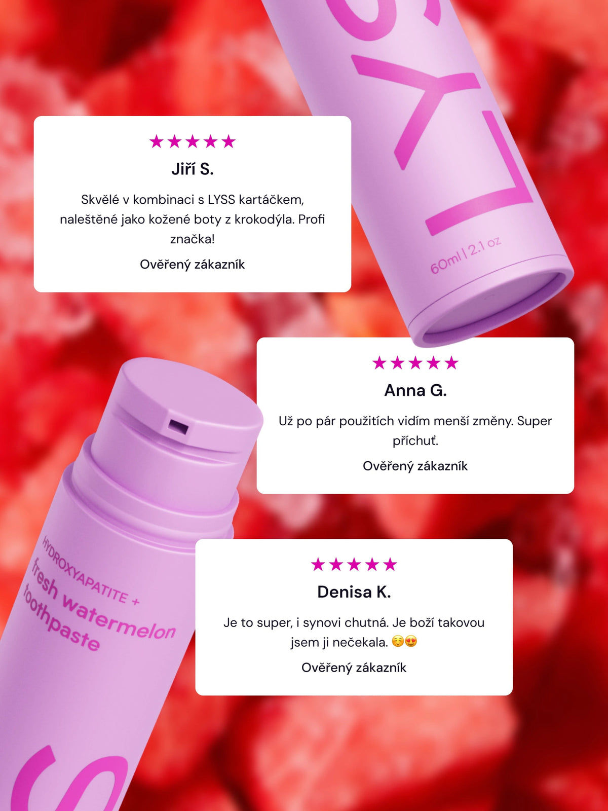 Melounová bělící zubní pasta bez fluoridu LYSS - LYSS.cz