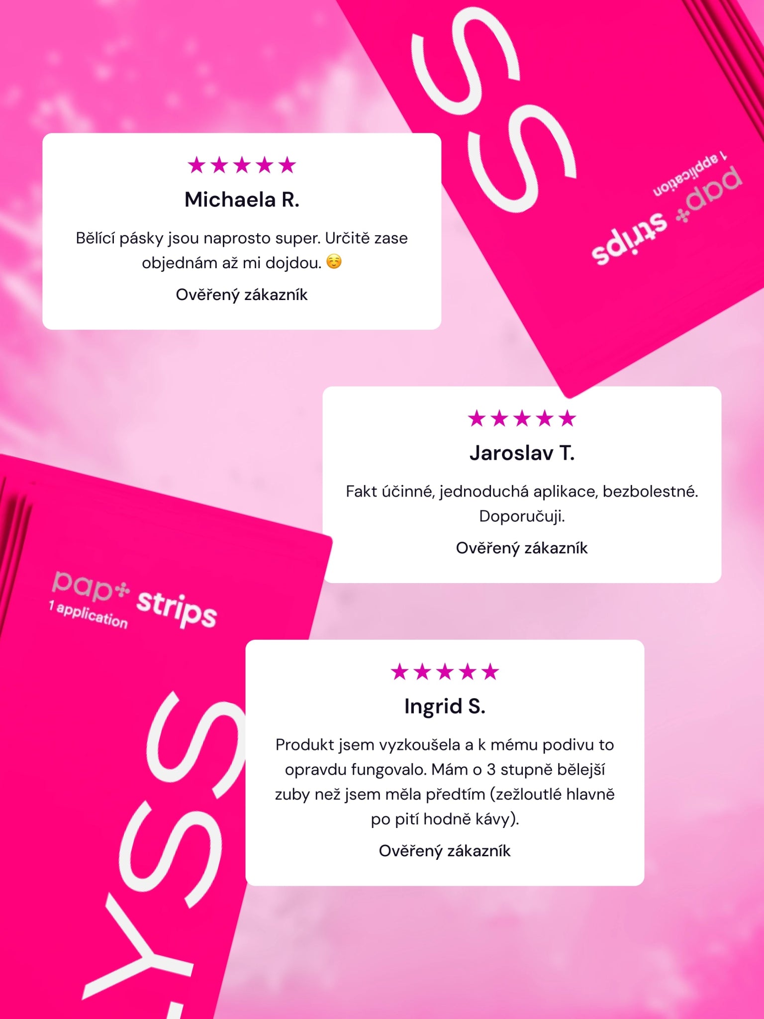 PAP+ bělící pásky na zuby - LYSS.cz