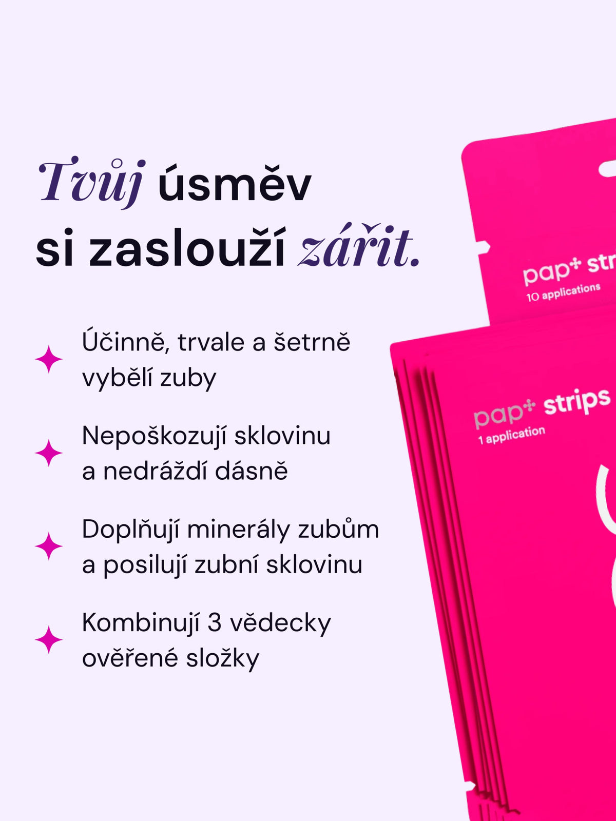 PAP+ bělící pásky na zuby - LYSS.cz