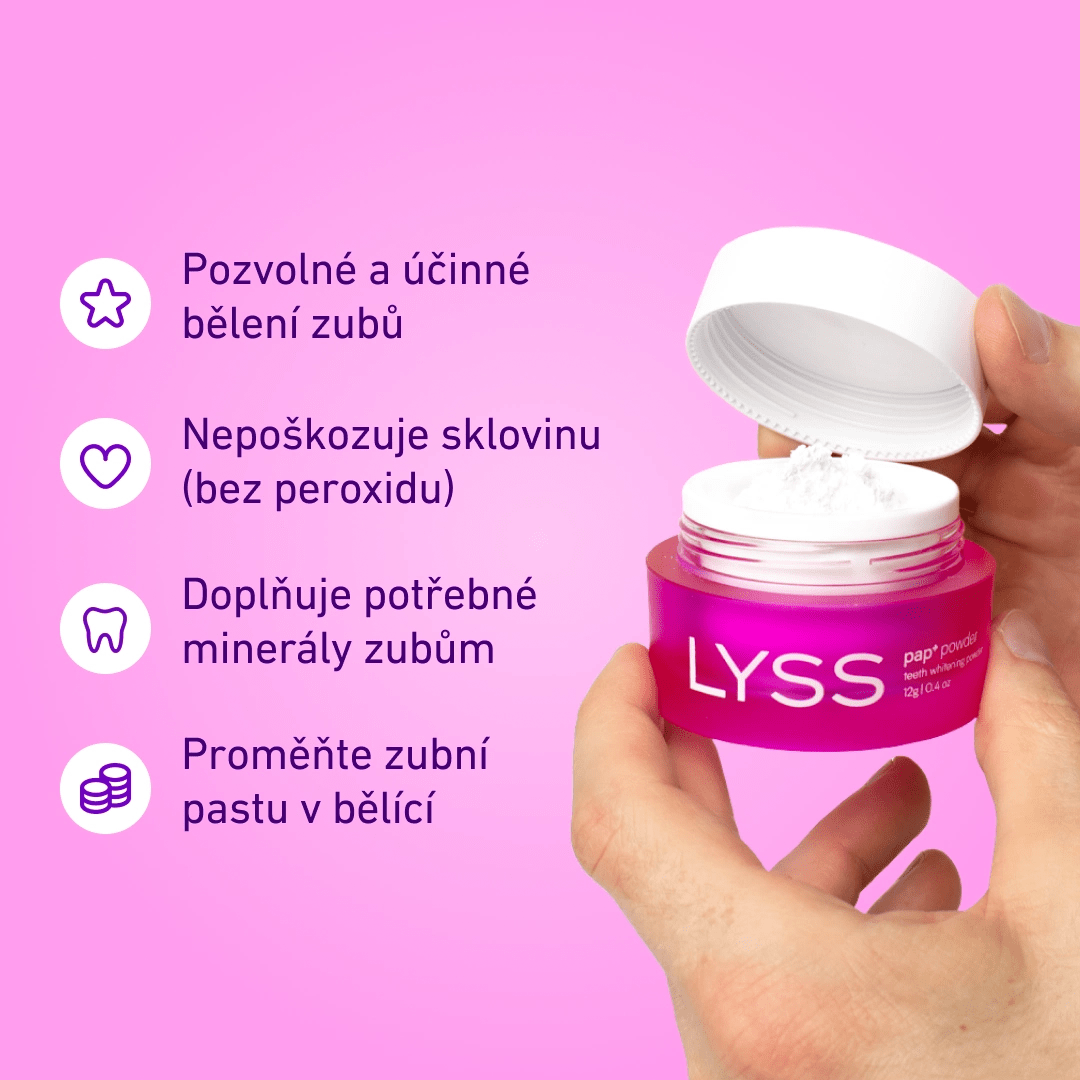 PAP+ bělící pudr na zuby - LYSS.cz