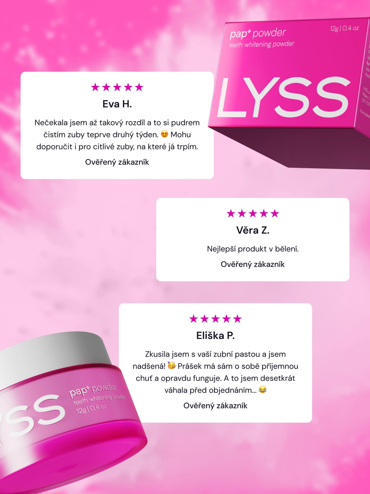 PAP+ bělící pudr na zuby - LYSS.cz