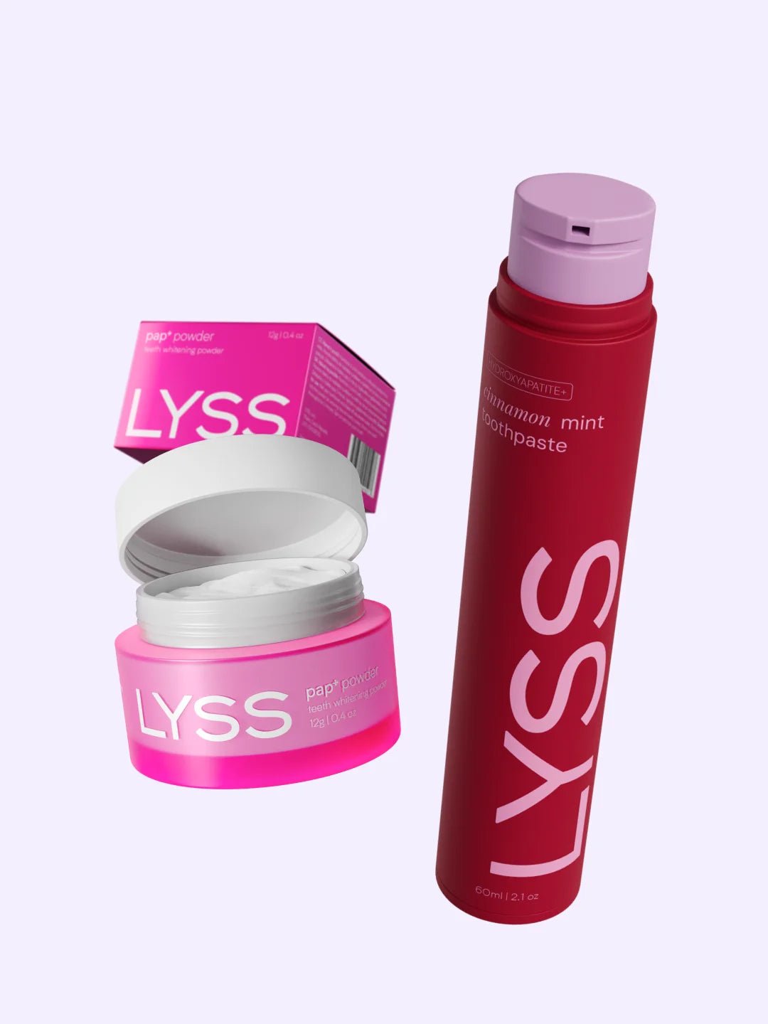 Výhodný balíček - PAP+ bělicí pudr + zubní pasta LYSS - LYSS.cz